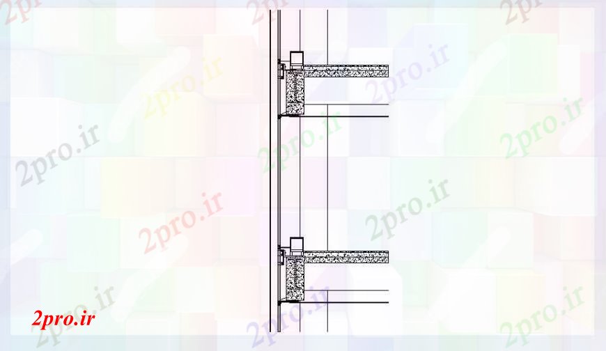 دانلود نقشه طراحی جزئیات ساختار دیوار سمت ساختار سازنده خودکار  (کد102979)