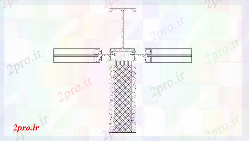 دانلود نقشه جزئیات طراحی در و پنجره  بخش جفت درب و نصب و راه اندازی طراحی جزئیات  (کد102990)