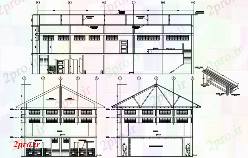 دانلود نقشه مسکونی  ، ویلایی ، آپارتمان  د طراحی  خانه سقف طرحی نما     (کد103031)