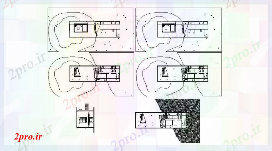 دانلود نقشه مسکونی ، ویلایی ، آپارتمان طراحی خانه و محوطه سازی جزئیات 11 در 37 متر (کد103057)