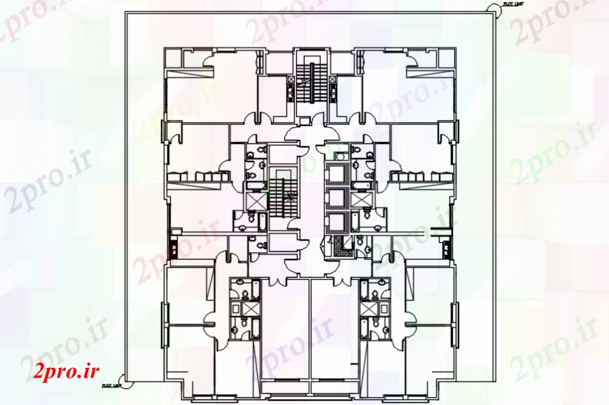 دانلود نقشه مسکونی ، ویلایی ، آپارتمان د رسم خروجی نما خانه 22 در 28 متر (کد103061)