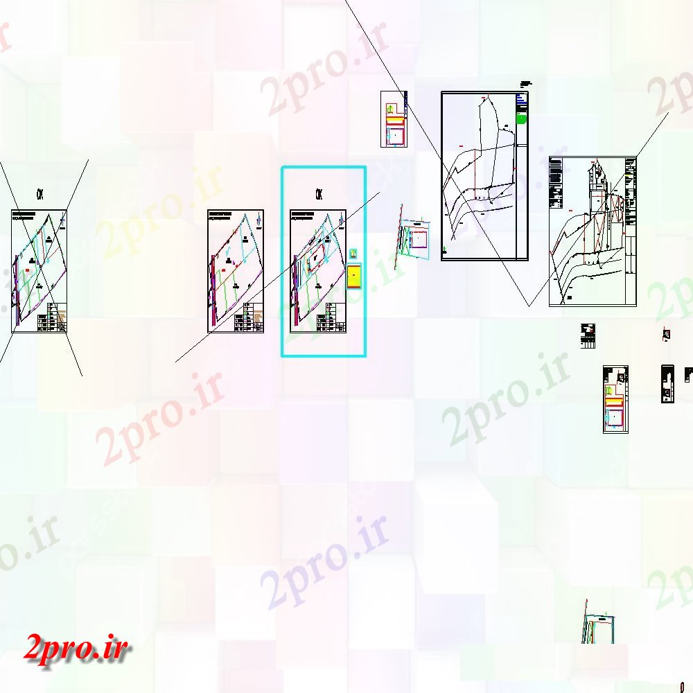 دانلود نقشه ساختمان دولتی ، سازمانی د طراحی از زاک خشن طرحی بلوک 23 در 87 متر (کد103091)