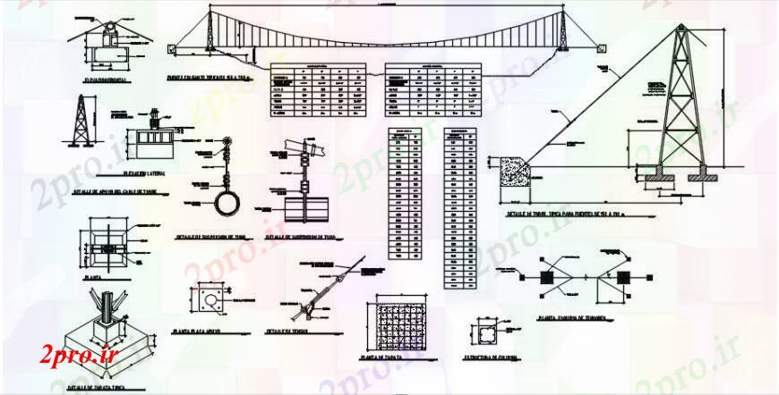 دانلود نقشه جزئیات ساخت پل   جزئیات سازه پل   اتوکد (کد103126)