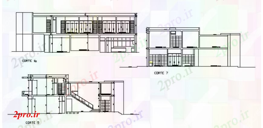 دانلود نقشه مسکونی  ، ویلایی ، آپارتمان    طراحی مقطعی جزئیات از بلوک های ساختمان  اتوکد (کد103149)