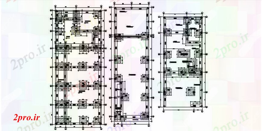 دانلود نقشه جزئیات ستون بنیاد ساختار جای پای طرحی دو بعدی    اتوکد (کد103169)