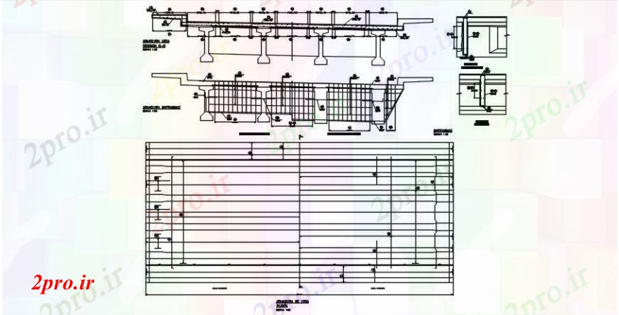 دانلود نقشه جزئیات ساخت پل ساخت و ساز  جزئیات سازه پل RCC  (کد103221)
