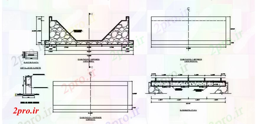 دانلود نقشه جزئیات لوله کشی  طراحی جزئیات آبیاری بلوک کانال  اتوکد (کد103331)