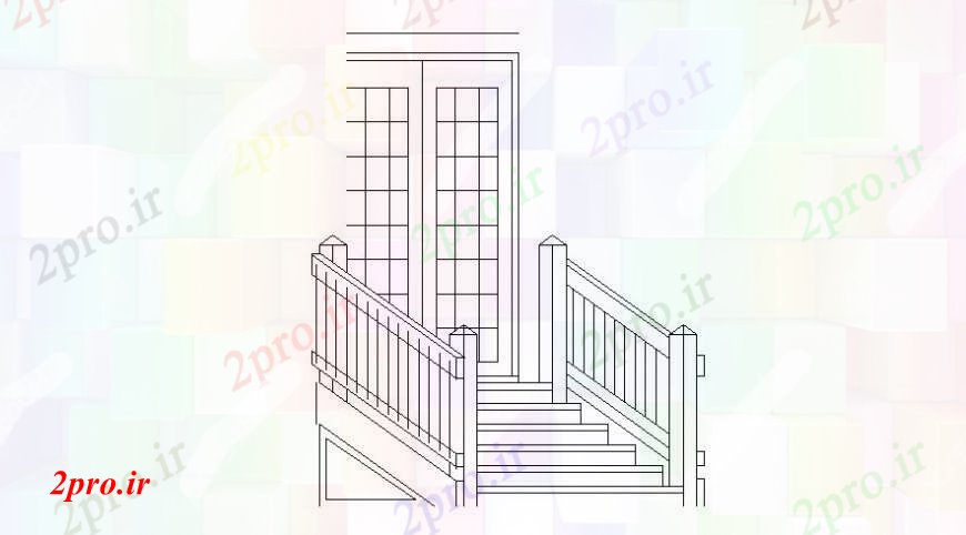 دانلود نقشه جزئیات طراحی در و پنجره  د  رسم اصلی نظر ورود ورودی     (کد103384)