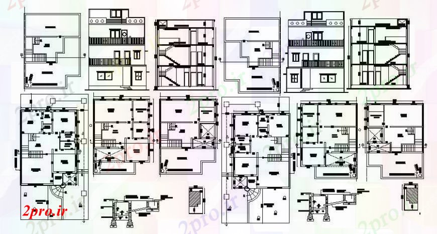 دانلود نقشه مسکونی  ، ویلایی ، آپارتمان   د رسم طرحی زیر خانه     (کد103395)