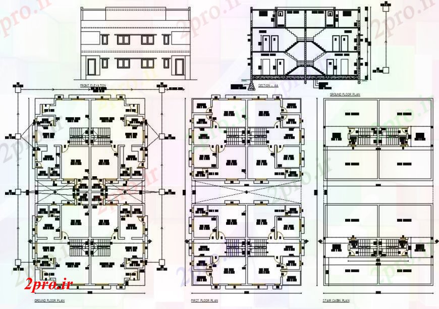 دانلود نقشه مسکونی  ، ویلایی ، آپارتمان  د  رسم از زیر تجدید نظر طرحی نهایی     (کد103400)