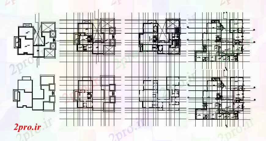 دانلود نقشه مسکونی ، ویلایی ، آپارتمان د طراحی طرحی ویلا 25 در 26 متر (کد103419)