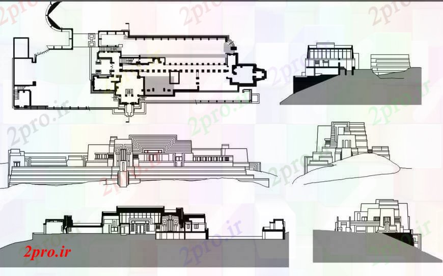 دانلود نقشه معماری معروف انیس خانه های طراحی  های  (کد103469)