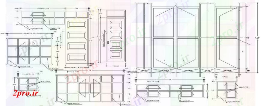 دانلود نقشه جزئیات ستون  دو بعدی  رسم پرتو معماری مفاصل شن و ماسه درب  اتوکد (کد103619)