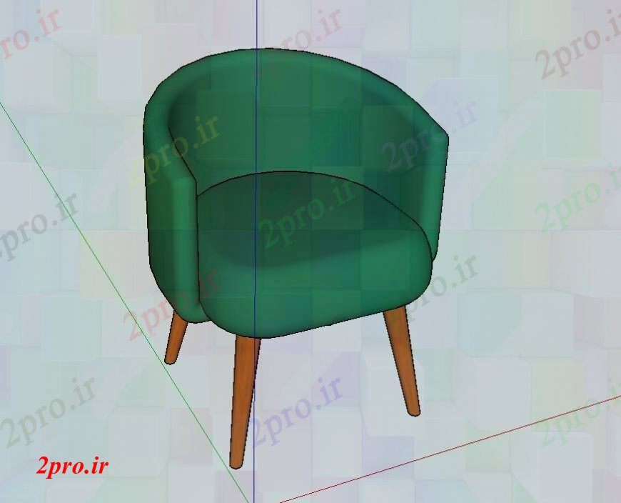 دانلود نقشه میز و صندلی   طراحی از صندلی مخملی دور   خودرو (کد103748)