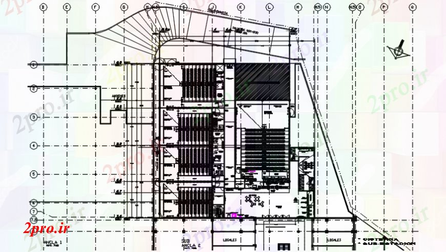 دانلود نقشه کارخانه صنعتی  ، کارگاه مالیات-سینمایی توزیع کارخانه تولید طرحی های (کد103772)