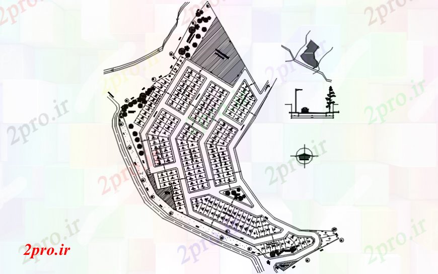 دانلود نقشه جزئیات پروژه های معماری عمومی بخش زیر هفتاد و نه مسکن توطئه سایت طرح (کد103804)