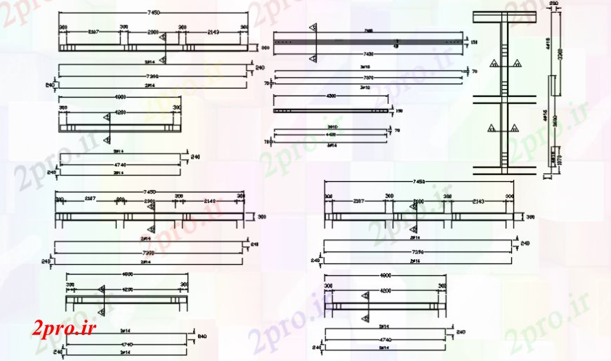 دانلود نقشه طراحی جزئیات ساختار پرتو ساختار برنامه طراحی جزئیات ترانسفورماتور خانه (کد103810)