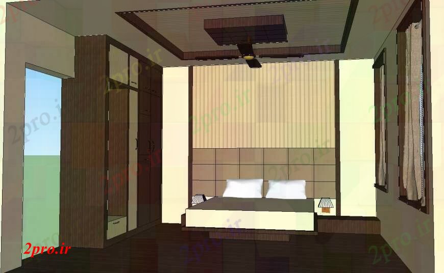 دانلود نقشه اتاق نشیمن  ، حال ، پذیرایی مدل تریدی طراحی اتاق خواب اد طرحی تا  (کد103826)