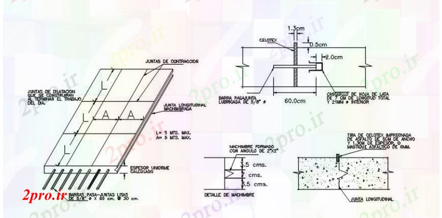 دانلود نقشه جزئیات ساخت و ساز طراحی  دو بعدی  از جزئیات پیاده رو احساساتی   خودرو (کد103876)