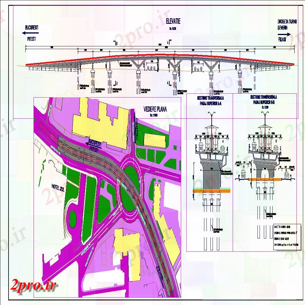 دانلود نقشه جزئیات ساخت پل د  طراحی پل روگذر 2 خودکار  های  (کد103892)