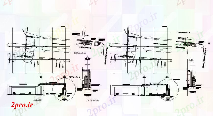 دانلود نقشه برنامه ریزی شهری برنامه ریزی منطقه جزئیات دو بعدی  طراحی نمای   (کد103901)