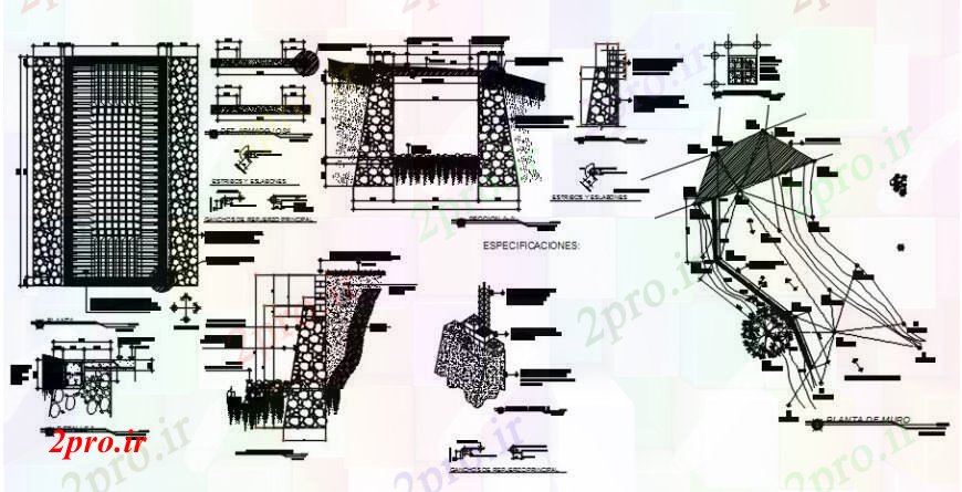 دانلود نقشه جزئیات ساخت پل د  طراحی پل فضایی و دیوار قاره   خودرو (کد103946)