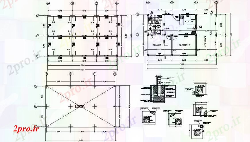 دانلود نقشه طراحی اتوکد پایه بنیاد جزئیات طرحی ساختاری با ساخت واحدهای جزئیات  (کد103947)