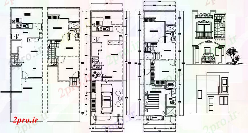 دانلود نقشه مسکونی  ، ویلایی ، آپارتمان  واحد مسکونی نقشه های دو بعدی   کف  (کد103963)