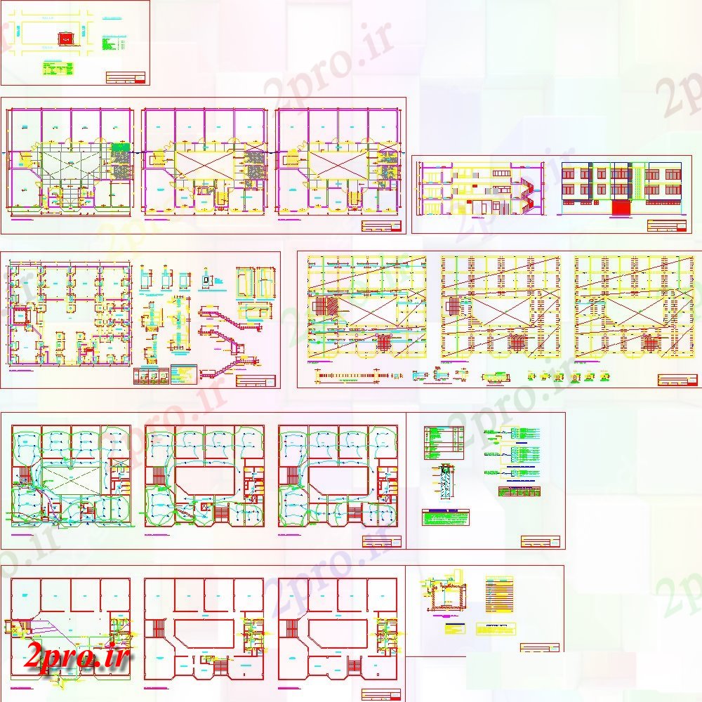 دانلود نقشه طراحی داخلی جزئیاتطراحی های UNIS الکتریکی به 21 در 22 متر (کد103988)