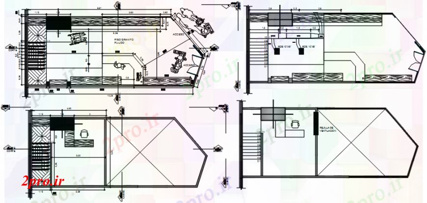 دانلود نقشه جزئیات و فضای داخلی شرکت  طراحی کابین دفتر و ساختار طراحی جزئیات  (کد104076)