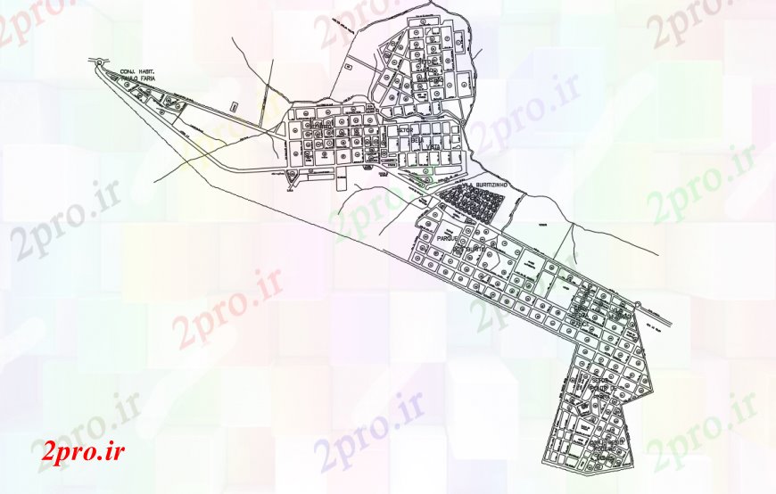 دانلود نقشه برنامه ریزی شهری شهرستان معماری طراحی برنامه ریزی دراز کردن (کد104119)