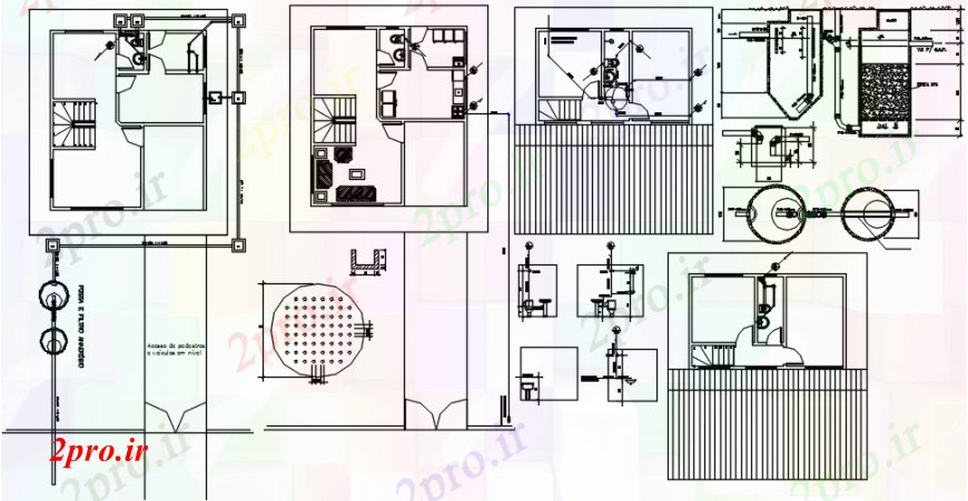 دانلود نقشه حمام مستر خانه توالت و حمام و طرحی نصب و راه اندازی طراحی جزئیات  (کد104128)