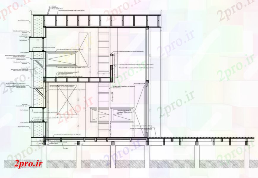 دانلود نقشه ساختمان اداری - تجاری - صنعتی بخش دفتر جزئیات طرح (کد104154)