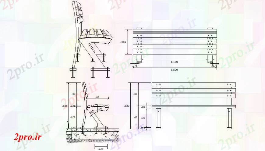 دانلود نقشه طراحی جزئیات ساختار سایه طرحی  دو بعدی  و نما طراحی  (کد104178)