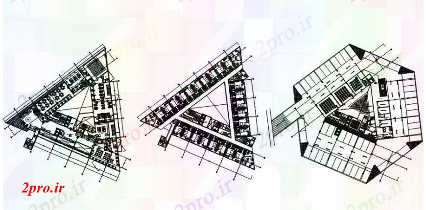 دانلود نقشه هتل - رستوران - اقامتگاه طراحی از یک سایت از هتل 176 در 182 متر (کد104181)