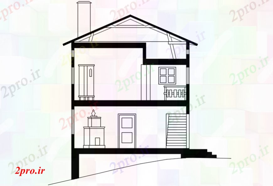 دانلود نقشه مسکونی  ، ویلایی ، آپارتمان  Snilman دو دان قسمت جلو ویلا طراحی جزئیات (کد104247)