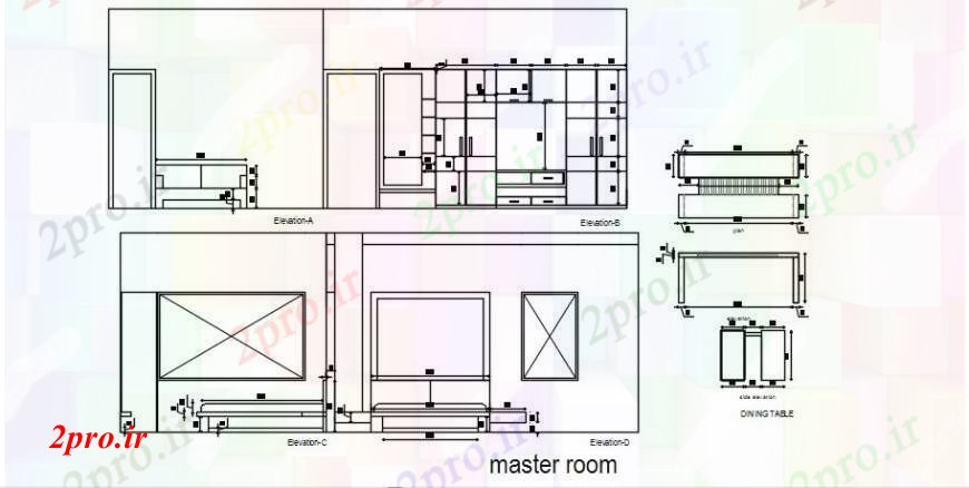 دانلود نقشه حمام مستر بخش اتاق خواب اد و طرحی با داخلی  (کد104257)
