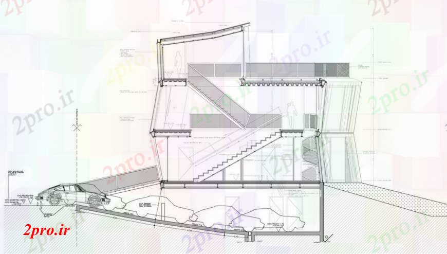 دانلود نقشه مسکونی  ، ویلایی ، آپارتمان  بخش زیرزمین  طرحی  (کد104316)