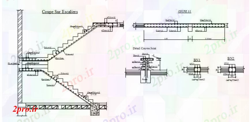 دانلود نقشه جزئیات پله و راه پله   راه پله بخش و ساخت و ساز طراحی جزئیات برای هتل ساخت (کد104327)