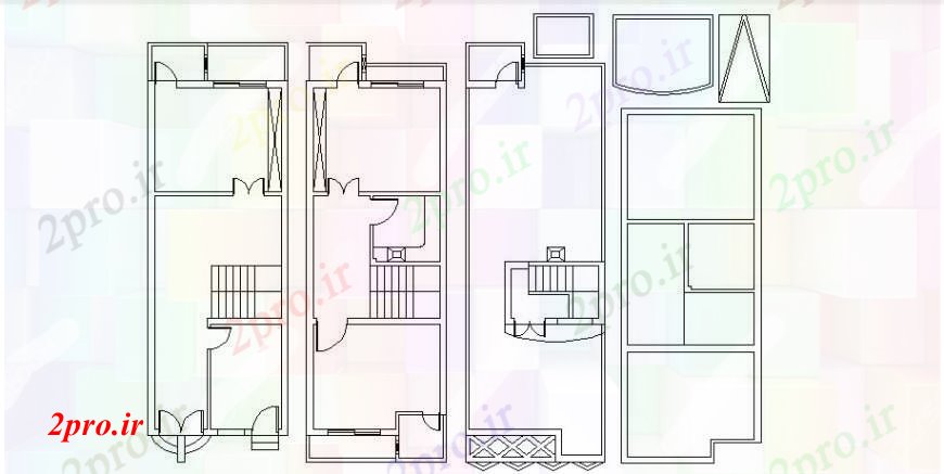 دانلود نقشه مسکونی  ، ویلایی ، آپارتمان  همه طبقه از خانه پوشش عمومی طرحی های  (کد104367)