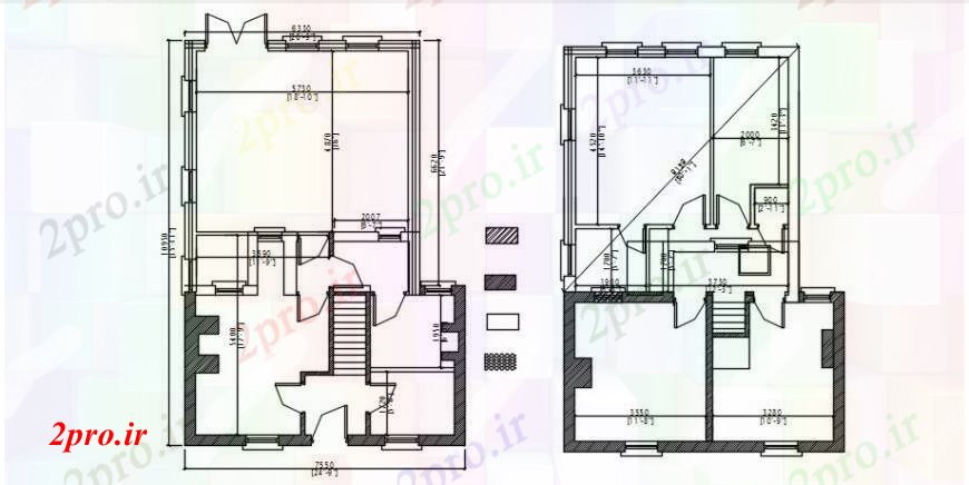 دانلود نقشه مسکونی ، ویلایی ، آپارتمان فرمت به خانه ساختار برنامه فریم طراحی جزئیات 7 در 10 متر (کد104368)