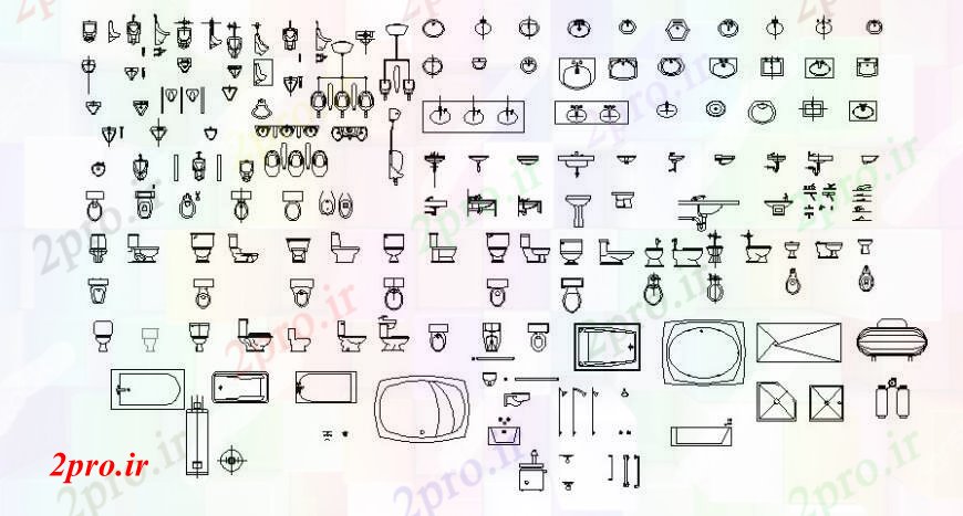 دانلود نقشه بلوک های بهداشتی طراحی جزئیات واحد بهداشتی دو بعدی     اتوکد (کد104443)