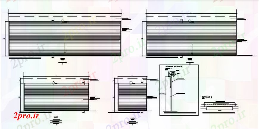 دانلود نقشه جزئیات طراحی در و پنجره  چند درب های کشوی نما و نصب و راه اندازی طراحی جزئیات  (کد104485)