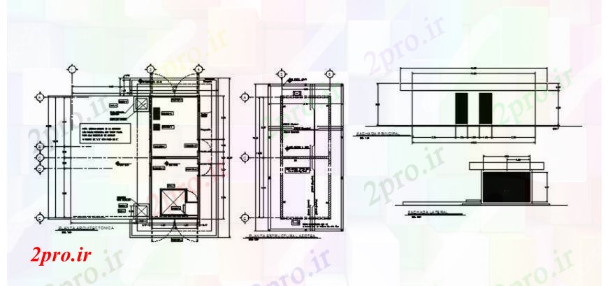 دانلود نقشه بلوک های مکانیکی اتاق ماشین و نما مخزن و طرحی را با اطلاعات ساختار (کد104559)