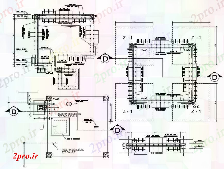 دانلود نقشه جزئیات لوله کشی سپتیک تانک طرح، طرحی جلد و لوله کشی ساختار طراحی جزئیات  (کد104597)