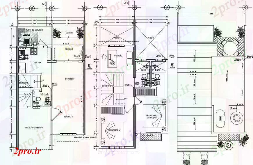 دانلود نقشه مسکونی  ، ویلایی ، آپارتمان  طرحی طبقه خانه با نصب و راه اندازی لوله کشی خودکار  (کد104633)