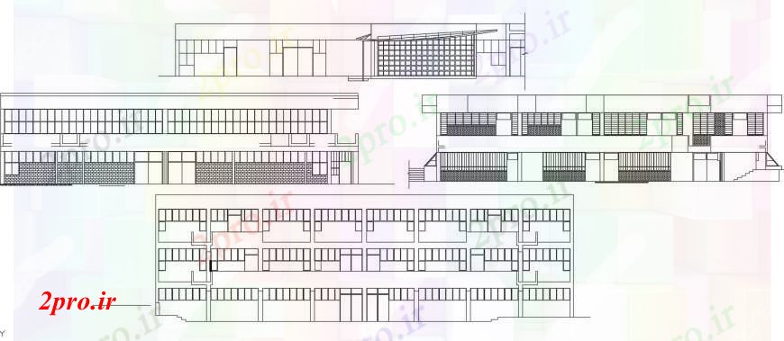 دانلود نقشه مسکونی ، ویلایی ، آپارتمان آپارتمان مسکونی ساخت و ساز تمام سطوح طرفه طراحی جزئیات 54 در 63 متر (کد104653)