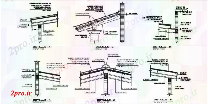 دانلود نقشه جزئیات ساخت و ساز   طراحی جزئیات سقف  بلوک ساختاری  (کد104694)