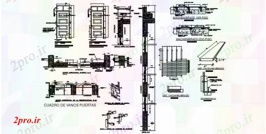 دانلود نقشه جزئیات طراحی در و پنجره  قدرت درب طراحی نما و بخش  اتوکد (کد104707)
