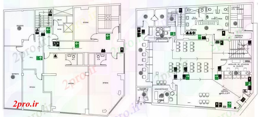 دانلود نقشه ساختمان اداری - تجاری - صنعتی طرحی دفتر طبقه ساختمان مدیریت با مبلمان طراحی جزئیات 14 در 17 متر (کد104714)